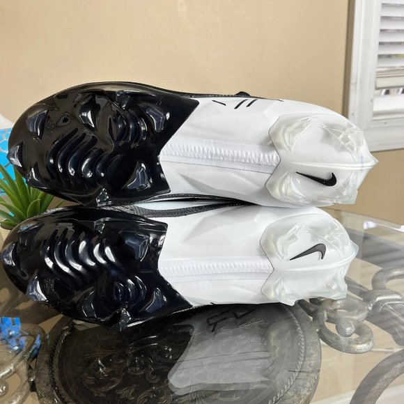 Nike Vapor Edge Elite 360 2 Football Cleats DA5457-001 Men Sz 10 Black white - Picture 6 of 8